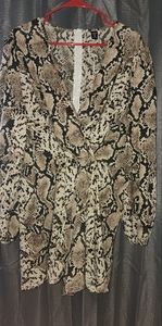 Snakeskin Print Romper